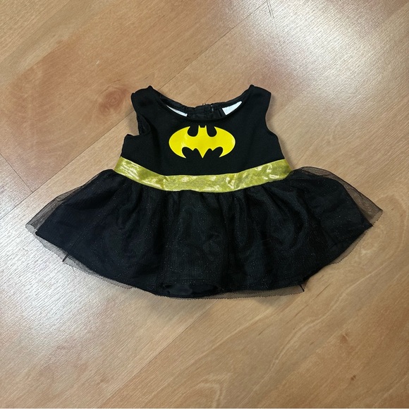 Build a Bear Black & Yellow Batman Tulle Skirt Teddy Bear Dress Accessory OS - Picture 1 of 4